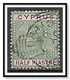 Cyprus #28 Queen Victoria Used