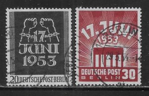 Germany West Berlin 9N99-100 Strike set Used 2022 Scott c.v. $26.30 (*sch