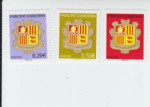 2010 Fr Andorra Coat of Arms (3) (Scott NA) MNH