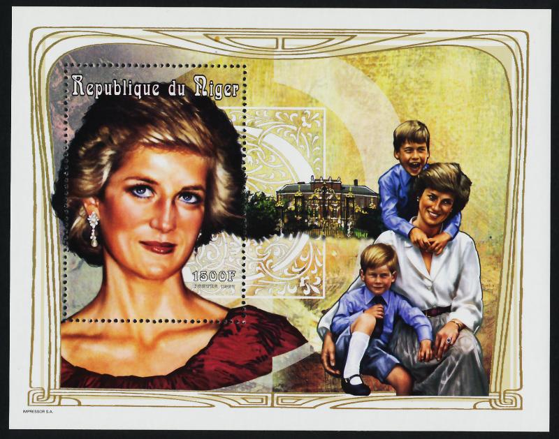 Niger 965 MNH Princess Diana, Princes William & Harry 