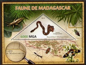 MADAGASCAR - 2013 - Madagascar Tree Boa - Perf Souv Sheet - MNH-Private Issue