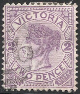 AUSTRALIA Victoria 1884 Sc 148 2d QV Used VF, light cancel