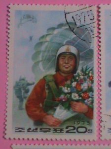 KOREA STAMP: 1975 SC#1379-83  AERIAL SPORTS FOR NATIONAL DEFENCE, CTO-VF