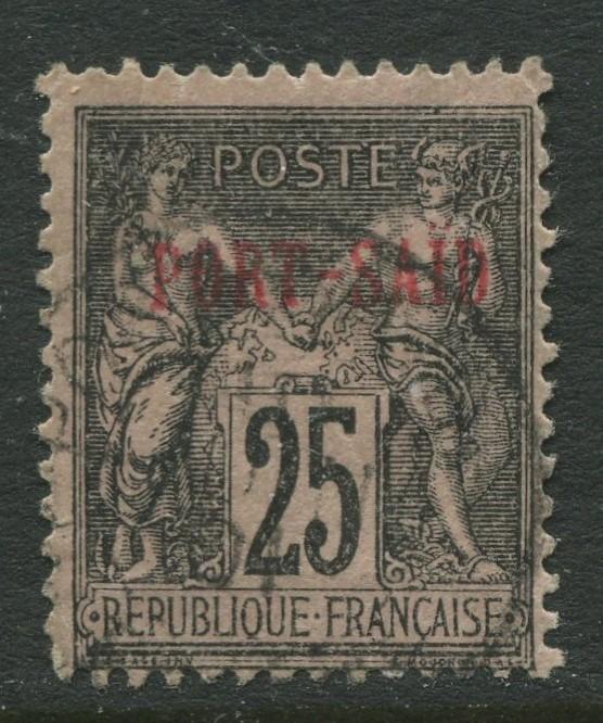 Port-Said - Scott 9 - Commerce & Navigation -1899 - FU - Single 25c Stamp