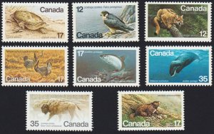 oq. Canada 1977-1981 = Endangered Wildlife = Falcon Cougar Whale Bison ...= MNH