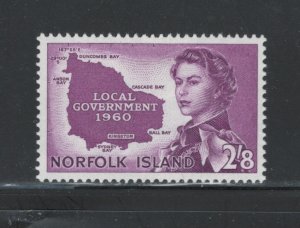 Norfolk Island 1960 Local Government Scott # 42 MH