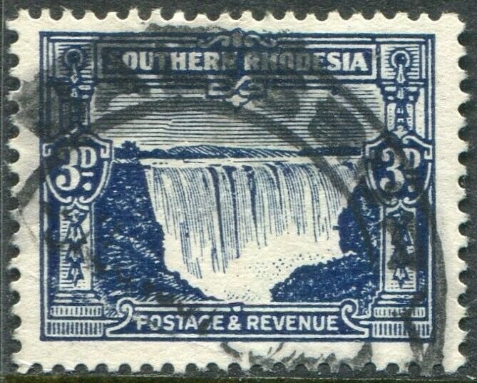 SOUTHERN RHODESIA-1931-37 3d Deep Ultramarine Sg 18 GOOD USED V48990