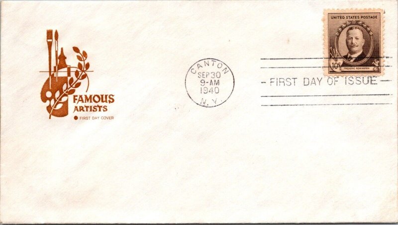 FDC 1940 SC #888 - Farnam Cachet - Canton NY - Single - F62989