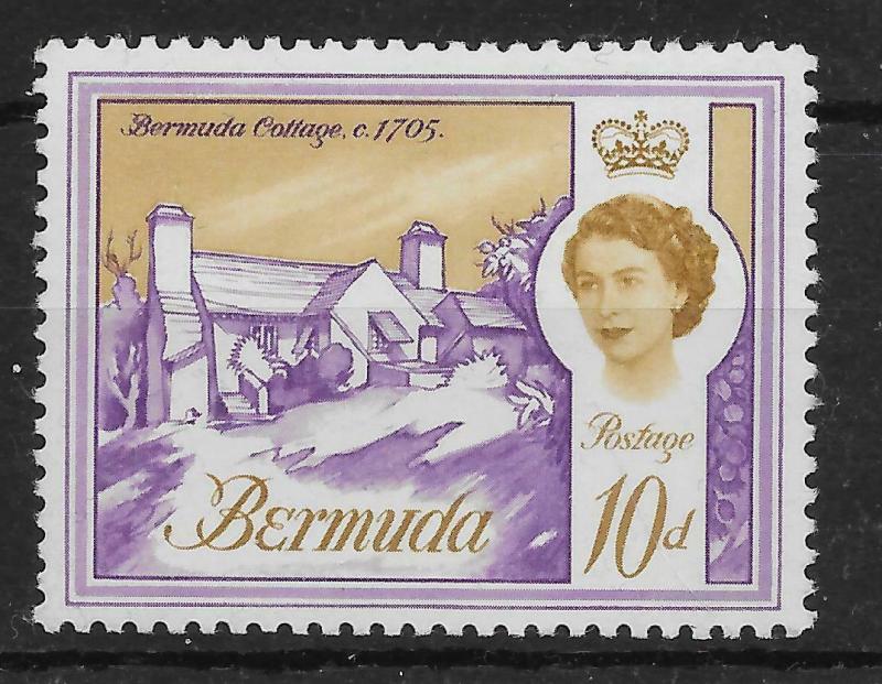 BERMUDA SG197 1966 10d VIOLET & OCHRE MNH