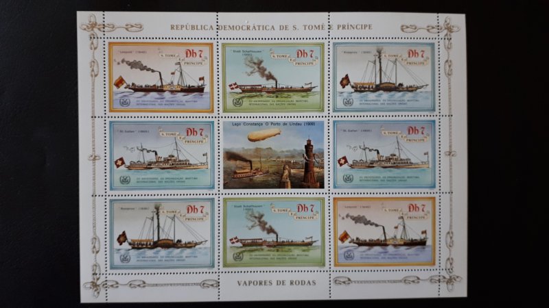 Sao Tome and Principe 1984. - Ships ** MNH Sheet (perforated) Db 7