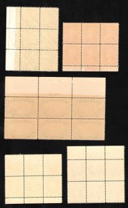 momen: US Stamps CANAL ZONE #105-114 PLATE BLOCKS MINT OG NH VF LOT #78944