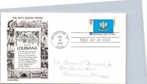 FDC 1976 SC #1682a Aristocrat Cachet, Louisiana - DC Cancel - Single - J579