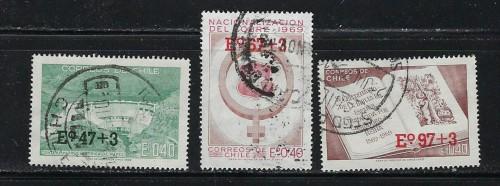 Chile B8-10 Used 1974 overprints