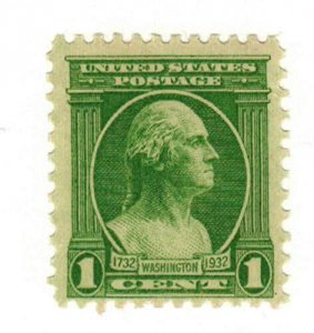 1932 Washington from The Houdon Bust Single 1c Postage Stamp - Sc# 705 MNH