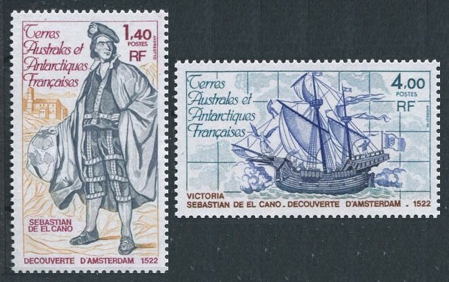 1980 French Antarctic Territory 142-143 Ships with sails 5,50 €