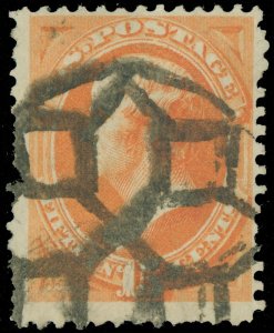 US SCOTT #163, Choice, NYFM FANCY CANCEL! Weiss GE-EN6, Ex-Skinner! SCV $140