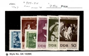 Germany - DDR, Postage Stamp, #929-934 Mint LH, 1967 Paintings Art (AD)