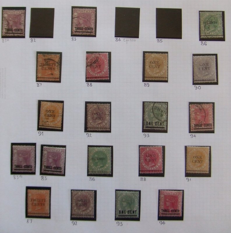 Straits QV 1884-94 overprints