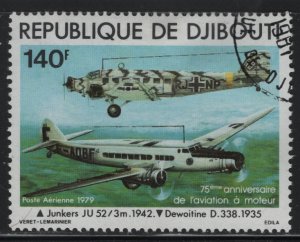 Djibouti C124 Junkers JU-52 and Dewoitine D338 1979