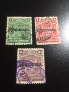 Rhodesia sc 82,83,89 u