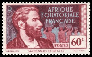 French Equatorial Africa #50  MNH - Pierre Savorgnan de Brazza (1940)