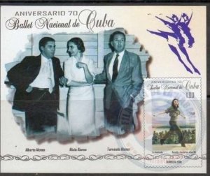 CUBA Sc# 6107 CUBAN NATIONAL BALLET dance ballerina Souvenir Sheet 2018 MNH