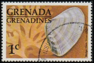 Grenada Grenadines 138 - Used -  1c Wedge Clam Shell (1976)