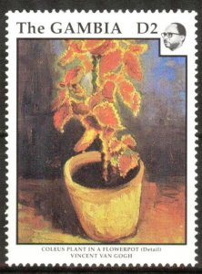 Gambia 1991 Art Paintings Vincent Van Gogh Coleus Plant in a Flowerpot MNH