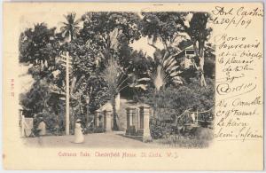 51971 -  ST LUCIA -  POSTAL HISTORY - POSTCARD to FRANCE 1909 