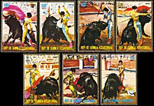 Equatorial Guinea 75101-75107, MNH, Bullfighting Scenes