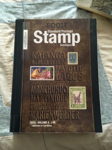 Scott 2015 Standard Postage Stamp Catalogue Volume 4: J - M Countries ExLibrary