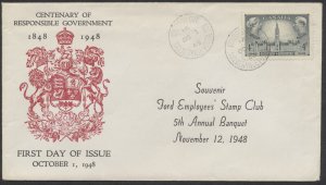 1948 #277 Responsible Govt FDC Grover Cachet for Ford Employees Windsor-Walkervi