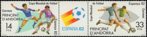 Andorra Spanish Administration #146a, Complete Set Pair, 1982, Soccer, Never ...