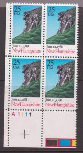 2344  Plate Block  MNH