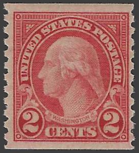 #599 2c George Washington Coil Single 1923 Mint NH