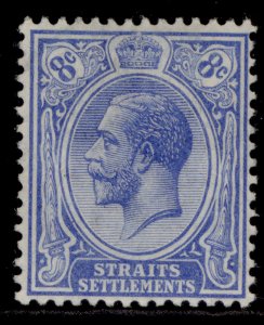 MALAYSIA - Straits Settlements GV SG201, 8c ultramarine, M MINT. WMK MULT CA