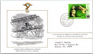 HISTORY OF AVIATION TOPICAL FIRST DAY COVER SERIES 1978 - MONGOLIA 30