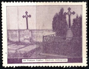 Czechoslovakia WW I Propaganda Poster Stamp Probluz Cemetery: Prussian Graves