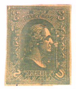 Scott #79-E9g - 3c Green - Plate on India