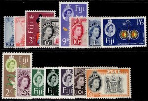 FIJI QEII SG311-325, 1962-67 complete set, NH MINT. Cat £55.