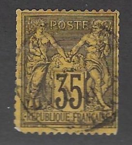 France SC#94 Used F-VF hr SCV$35.00...Worth a Close Look!