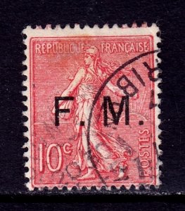 France - Scott #M4 - Used - Paper adhesion and pencil/rev. - SCV $8.25