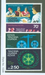 Kenya Uganda Tanganyika/Tanzania #296-299 Mint (NH) Single (Complete Set)