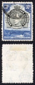 KUT SG141a KGVI 30c perf 14 Fine Used