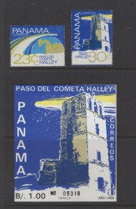 Panama  #694-95A  (1986 Halley's Comet set and sheet) VFMNH  CV $12.10