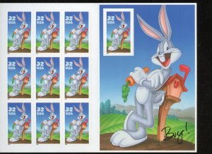 UNITED STATES SCOTT #3137 BUGS BUNNY  COMPLETE SHEET MINT NH