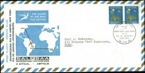 FFF SA-1 Johannesburg, South Africa to New York 2/23/69  South African Airways