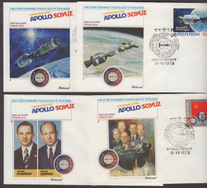 1975 Apollo-Soyuz Russia Sc 4439-40 4341 4338 set of 4 Fleetwood cachets
