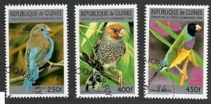 Guinea; Scott 1369, 1371-1372; 1996;  Used; Birds