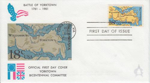 1981 Battle of Yorktown (Scott 1937) Andrews FDC